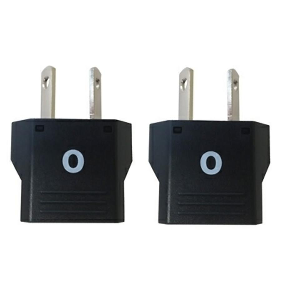 海外用変換プラグ Oタイプ 2個セット WP34S (WP-4 ×2p) Kashimura カシムラ A/B/C/SEのプラグをOタイプに変換 定格10A/250V ブラック WP-34S ◆メ | 
