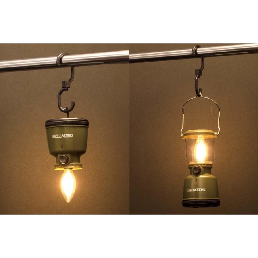 GENTOS（ジェントス） LEDランタン フィラメントLED 乾電池式 明るさ