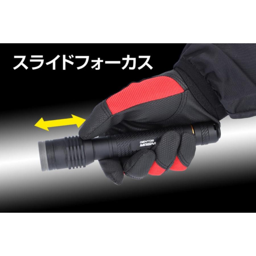 ハンディライト LEDライト 懐中電灯 GENTOS ジェントス MAGNUM 明るさ350lm(high) 点灯時間3h 3段階調光 USB充電式/乾電池 耐塵 防滴 2m KDHT-2115 ◆宅 | GENTOS | 01