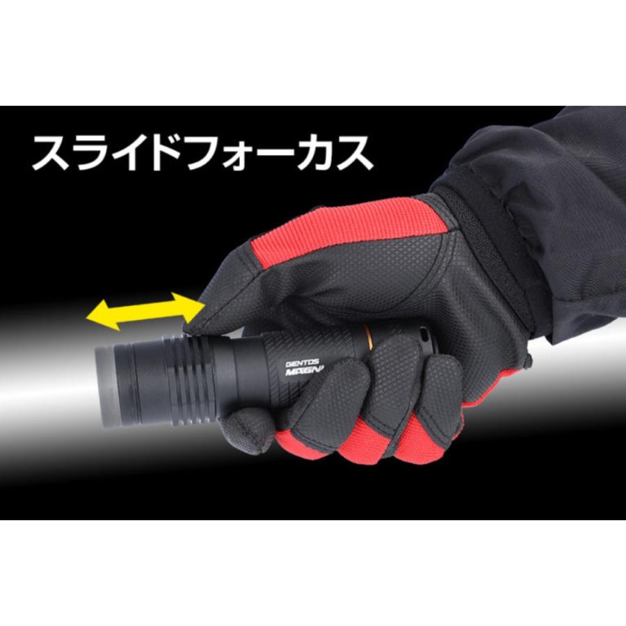 ハンディライト LEDライト 懐中電灯 GENTOS ジェントス MAGNUM 明るさ420lm(high) 点灯時間3h 3段階調光 USB充電式/乾電池 耐塵 防滴 2m KDHT-2116 ◆宅 | GENTOS | 01