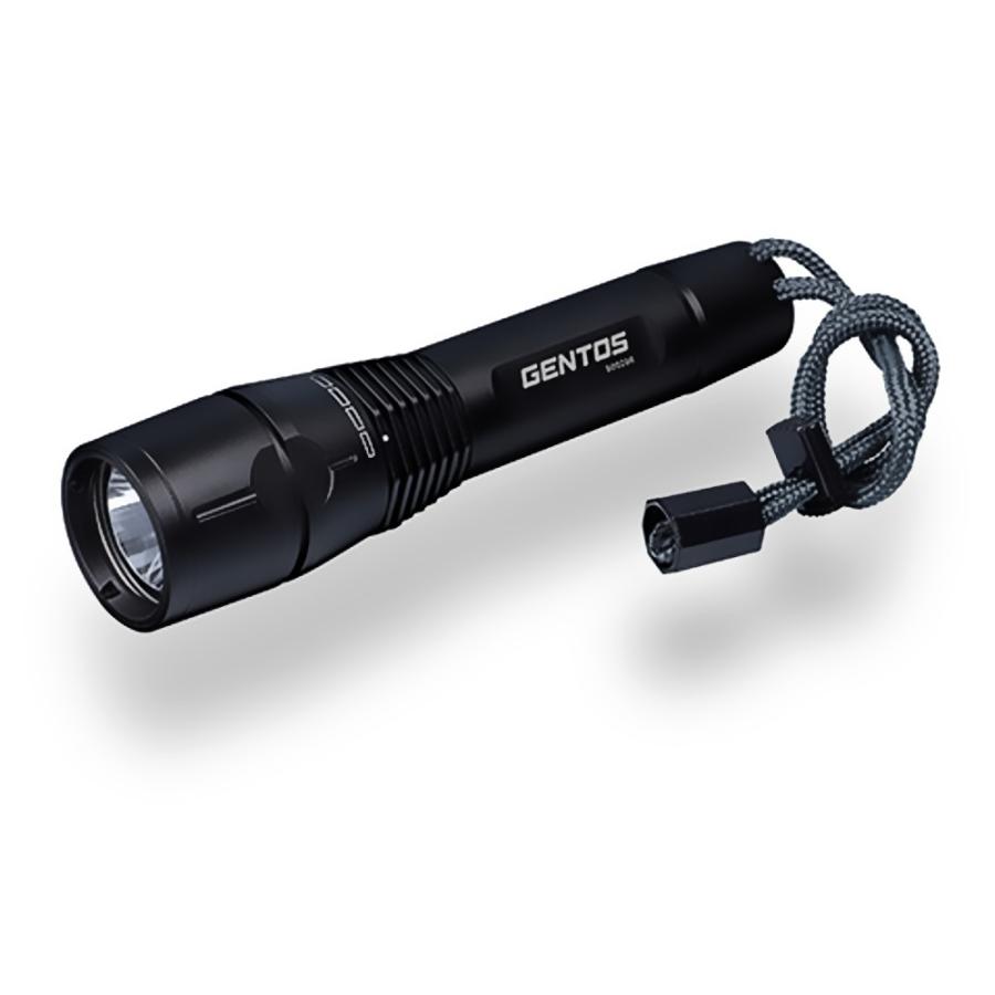 LEDハンディライト 懐中電灯 強力 100m防水 GENTOS ジェントス Gシリーズ 明るさ1200lm(high) 点灯時間3h 無段階調光 充電式 ブラック GF-116RG ◆宅 | GENTOS