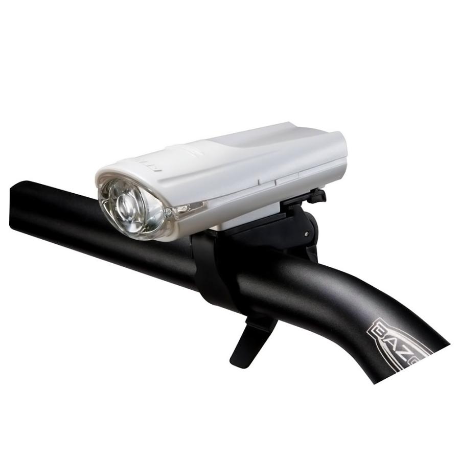 自転車用ライト バイクライト 補助灯 GENTOS ジェントス BLシリーズ 乾電池式 明るさ22lm 点灯時間60h 照射距離36m 専用ブラケット付 ホワイト BL-300WH ◆宅 | GENTOS