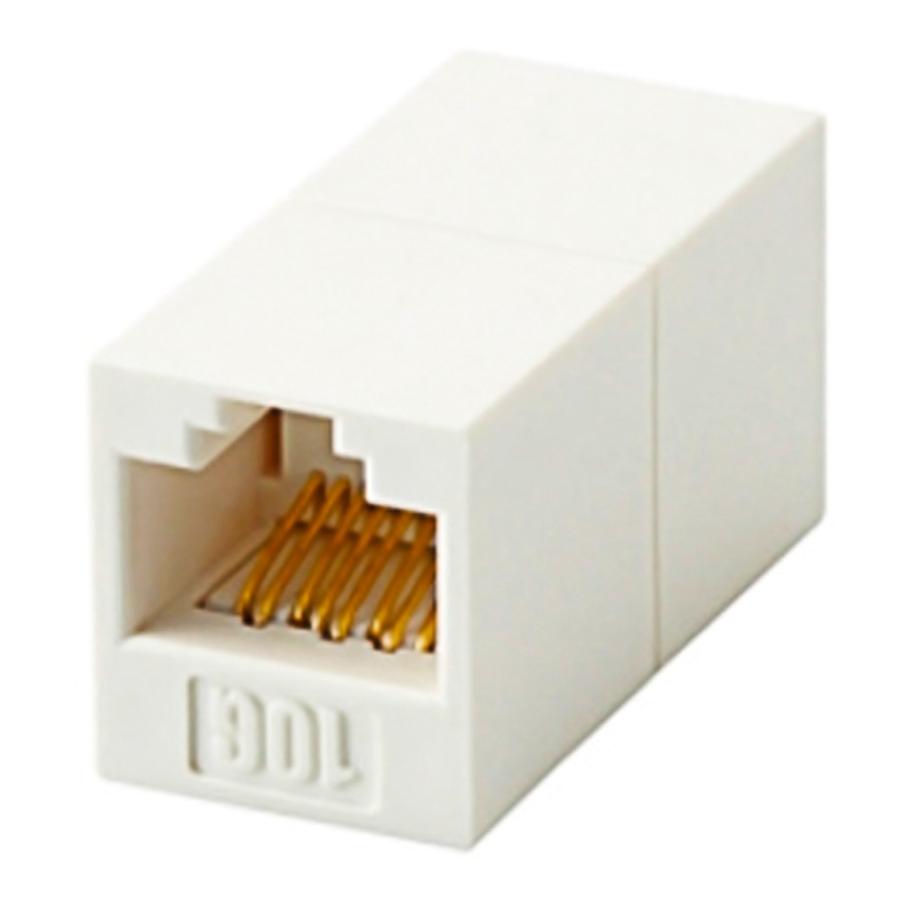 LANケーブル延長コネクタ CAT6A対応 コンパクト RJ45 延長 コネクタ ELECOM 10ギガビット対応 カテゴリー6A ストレート ホワイト LD-RJ45JJ6AY2 ◆メ | ELECOM