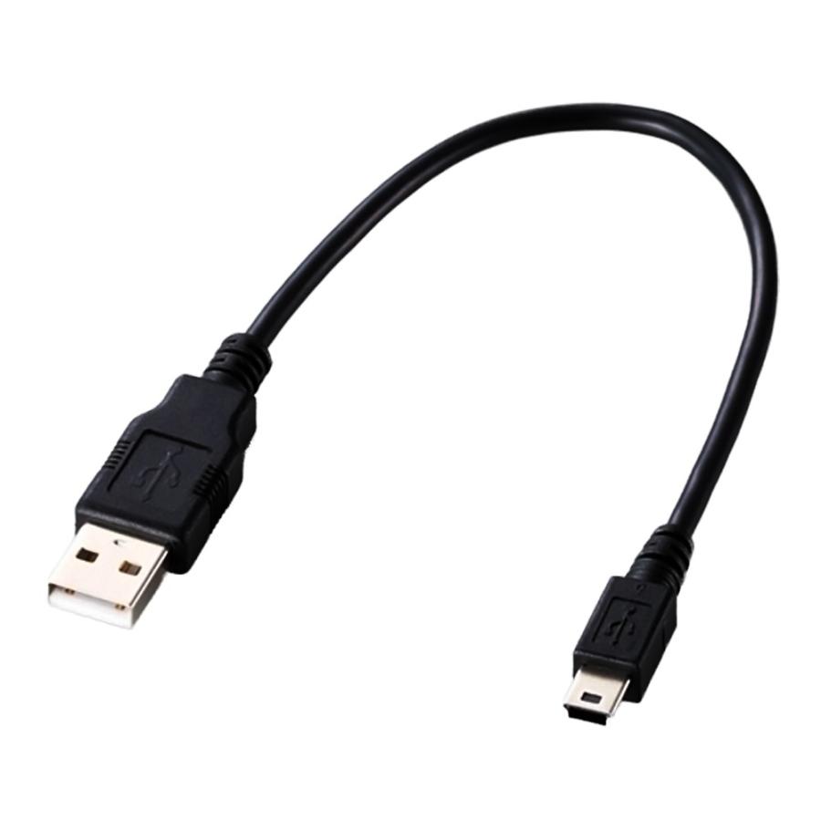 miniUSBケーブル USB2.0 ミニUSBケーブル 0.25m ELECOM エレコム USB-A(オス)-USB-miniB(オス) ゲーム用 torne対応 25cm ブラック U2C-GMM025BK ◆メ | ELECOM
