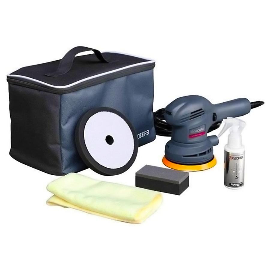 ポリッシャー APED130KT ダブルアクションポリッシャー 京セラ Kyocera 旧RYOBI 回転数調節ダイヤル 車磨き専用キット付 単相100V 300W ブラック 637051A ◆宅 | KYOCERA
