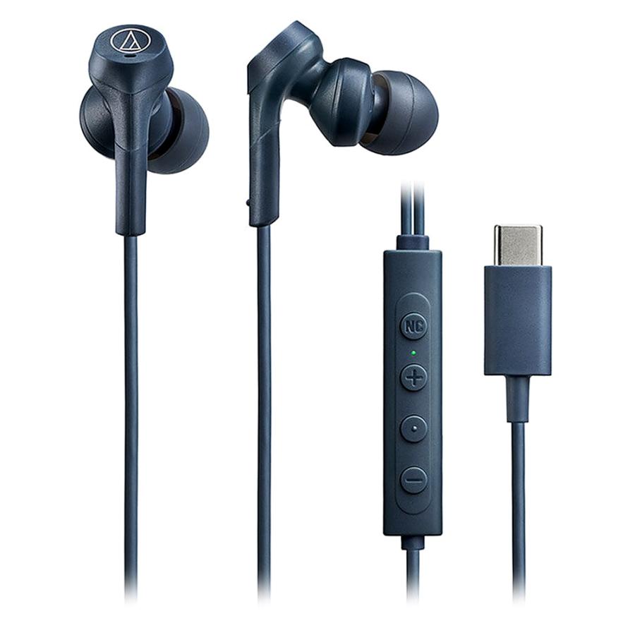 イヤホン 有線 USB Type-C ATH-CKS330NC audio-technica オーディオテクニカ ノイズキャンセリング 重低音 マイク付 ブルー ATH-CKS330NC-BL ◆メ | オーディオテクニカ
