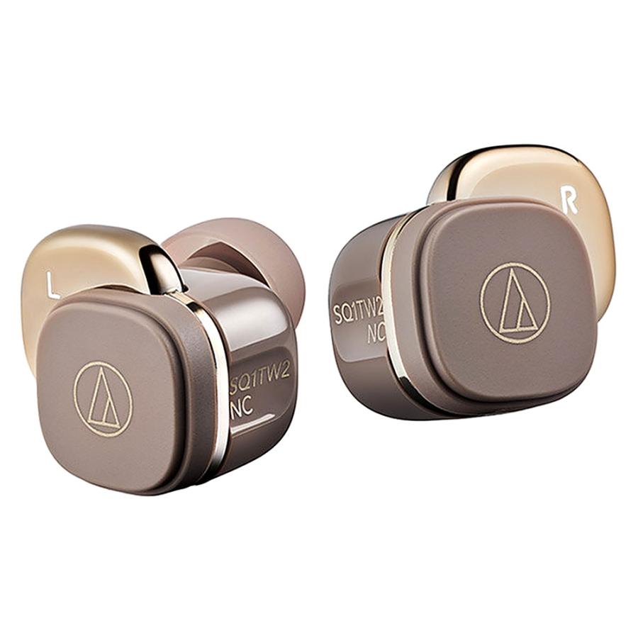 完全ワイヤレスイヤホン ATH-SQ1TW2NC audio-technica オーディオテクニカ Bluetooth ノイキャン 最大22.5h再生 SBC AAC カフェラテ ATH-SQ1TW2NC-CA ◆宅 | オーディオテクニカ