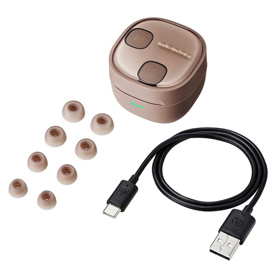 完全ワイヤレスイヤホン ATH-SQ1TW2NC audio-technica オーディオテクニカ Bluetooth ノイキャン 最大22.5h再生 SBC AAC カフェラテ ATH-SQ1TW2NC-CA ◆宅 | オーディオテクニカ | 02