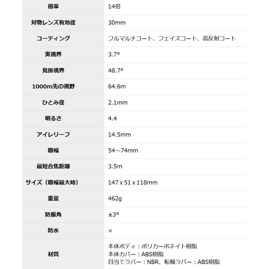 防振双眼鏡 VCスマート 14×30 Cellarto 高倍率14倍 Kenko ケンコートキナー 30mm径 手ブレ補正機能 コンサート ブルーグレー VCSMART14X30CELL ◆宅 | ケンコー・トキナー | 02
