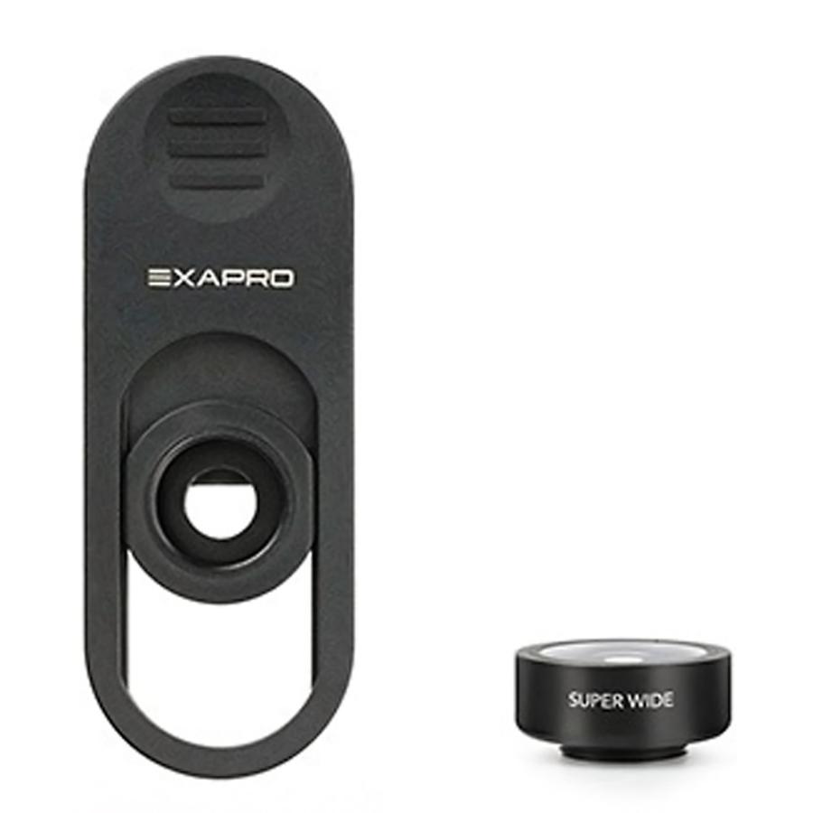 スマホ用クリップレンズ スーパーワイド 倍率0.58 画角150度 EXAPRO ケンコートキナー スマホ タブレット 可動式(スライド式) 金属製 ブラック EXP-CLSW ◆コ | ケンコー・トキナー