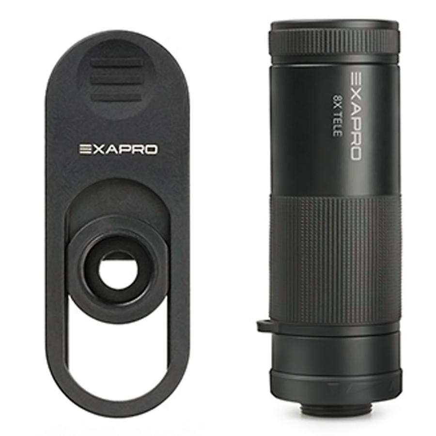 スマホ用クリップレンズ 望遠8倍 単眼鏡 EXAPRO Kenko ケンコートキナー 口径20mm スマホ タブレット 可動式(スライド式) 金属製 ブラック EXP-CL820T ◆コ | ケンコー・トキナー