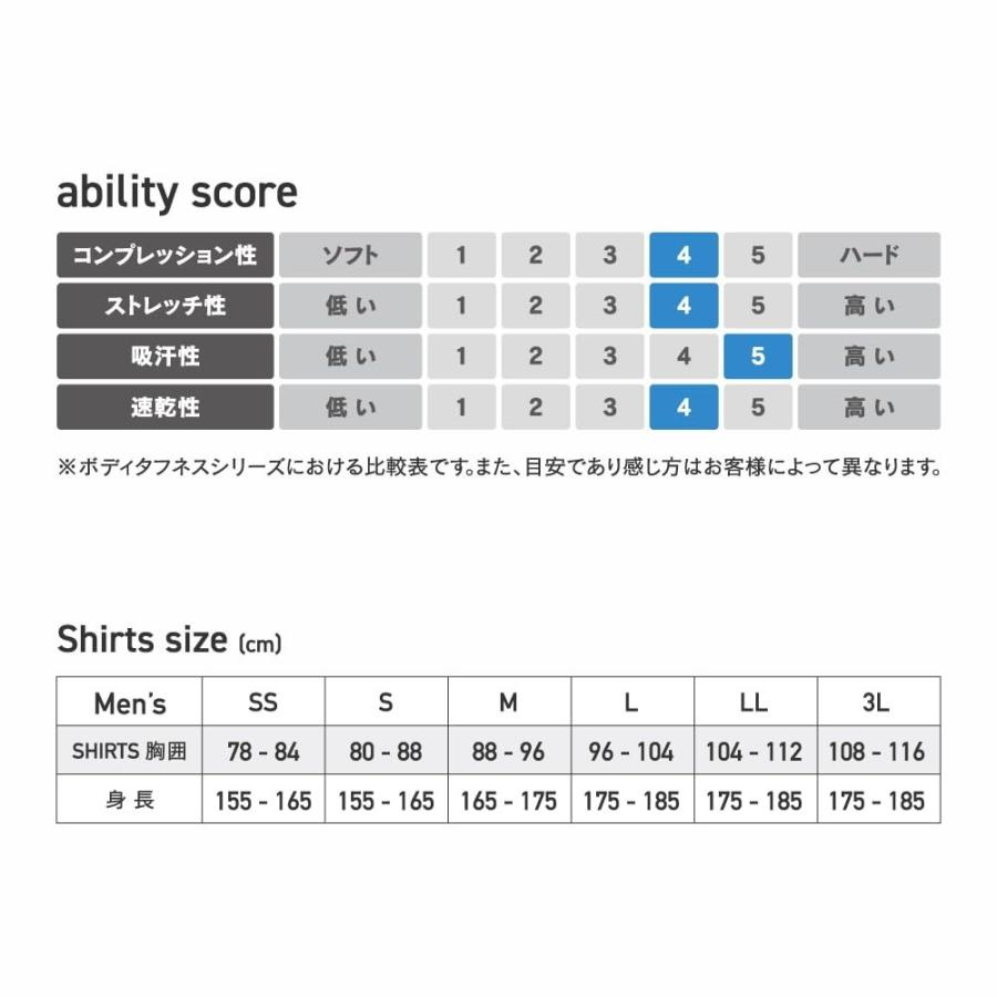 クルーネックシャツ ドラスティックドライ ノースリーブ JW-580 ブラック Mサイズ OTAFUK手袋 オールシーズン用 インナー 吸水速乾 メンズ JW-580-11-M ◆メ | BODY TOUGHNESS | 03