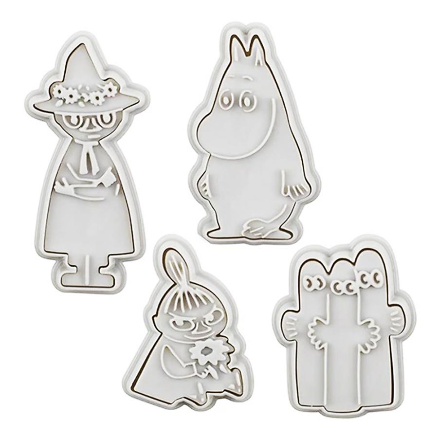 スタンプクッキー型 押し型 4個セット ムーミン SKATER  可愛い 子供 こども 4種 ムーミントロール スナフキン リトルミィ ニョロニョロ 55087-4-CSM1 ◆メ | スケーター