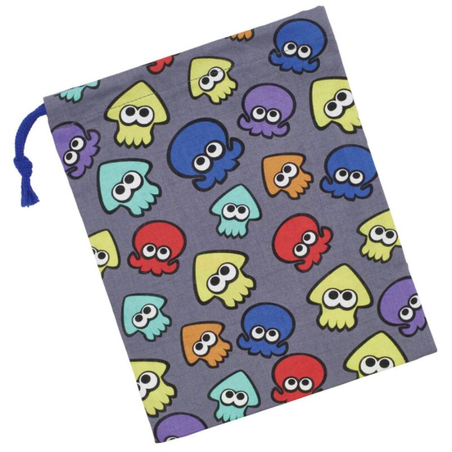 コップ袋 コップ入れ 巾着袋 スプラトゥーン 3 SKATER スケーター 子供 こども キッズ 男の子 歯ブラシホルダー付 サイズ210×150mm 621932-KB62 ◆メ | スケーター | 01