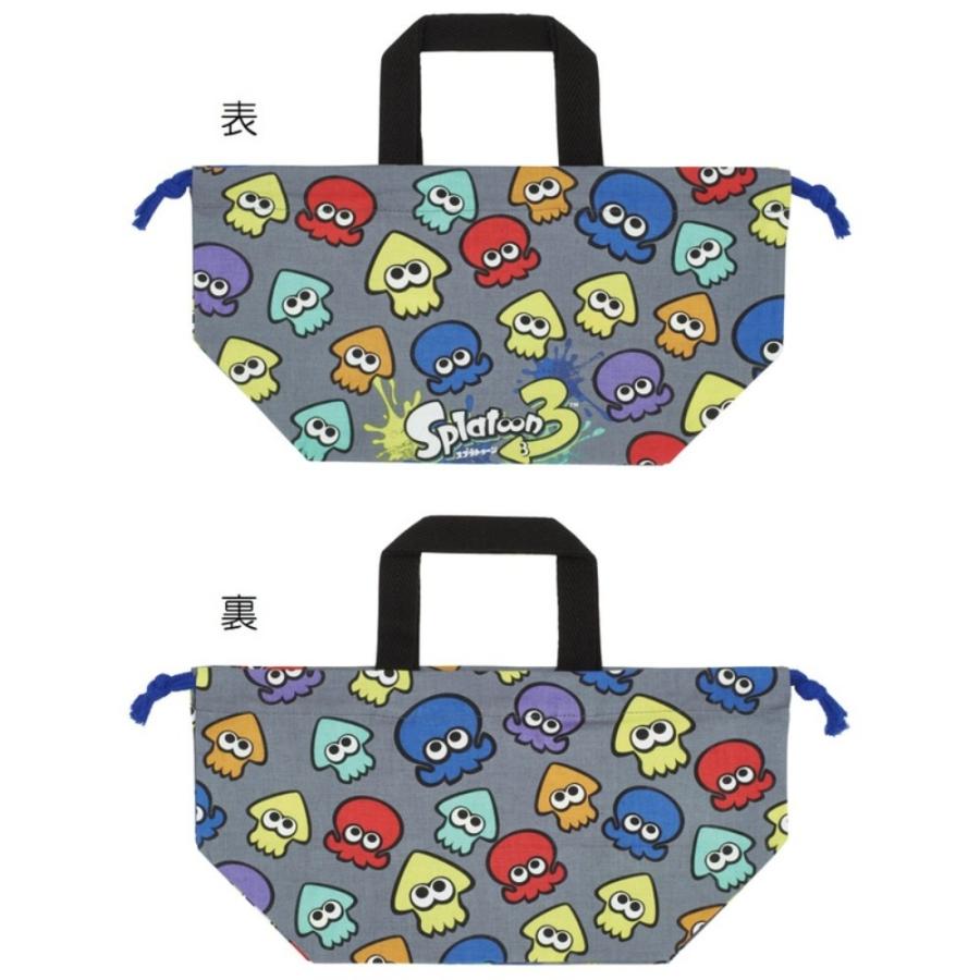 ランチ巾着 お弁当巾着 お弁当袋 スプラトゥーン 3 任天堂 nintendo SKATER スケーター 子供 こども キッズ サイズ290×165×マチ120mm 621956-KB7 ◆メ | スケーター | 01