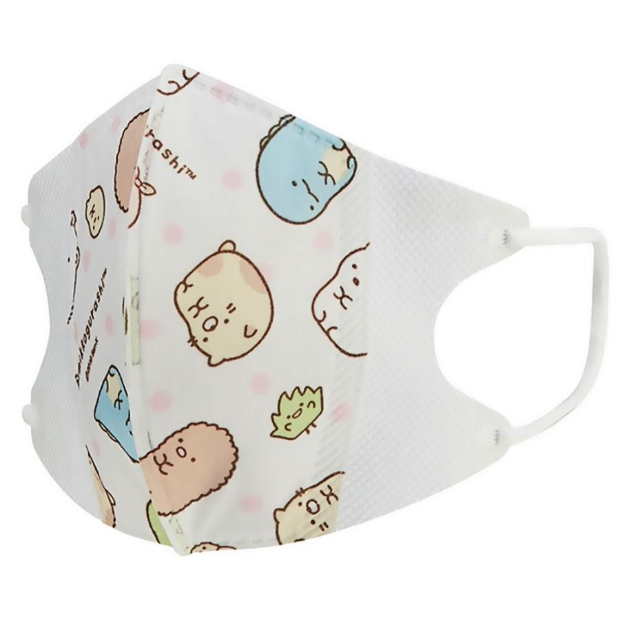 すみっコぐらし マスク 立体 子供用 こども用 7枚入り SKATER スケーター 不織布 三層構造 4才以上用 サイズ12×10cm 個包装 62708-8-MSKS3N ◆メ | スケーター