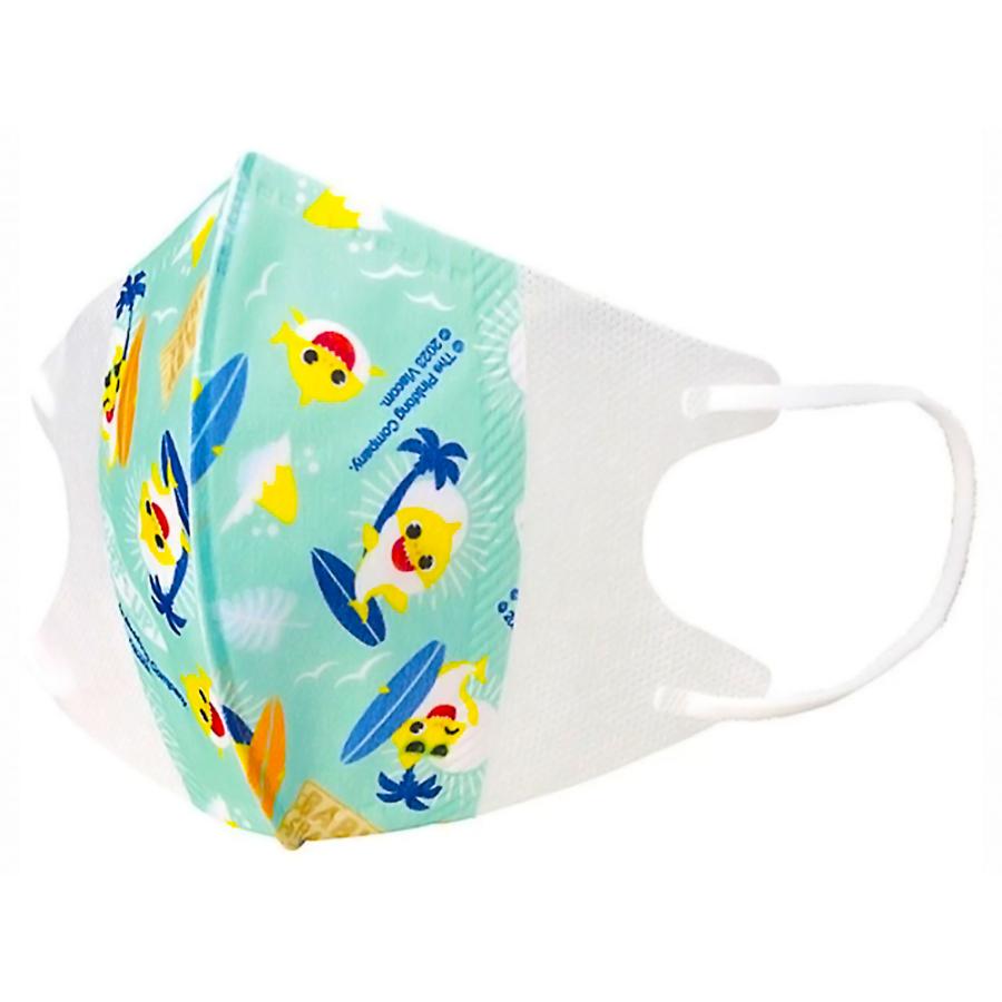 ベイビーシャーク 23 マスク 立体 子供用 子ども用 7枚入り SKATER スケーター 不織布 三層構造 4才以上用 サイズ12×10cm 個包装 629082-MSKS3N ◆メ | スケーター