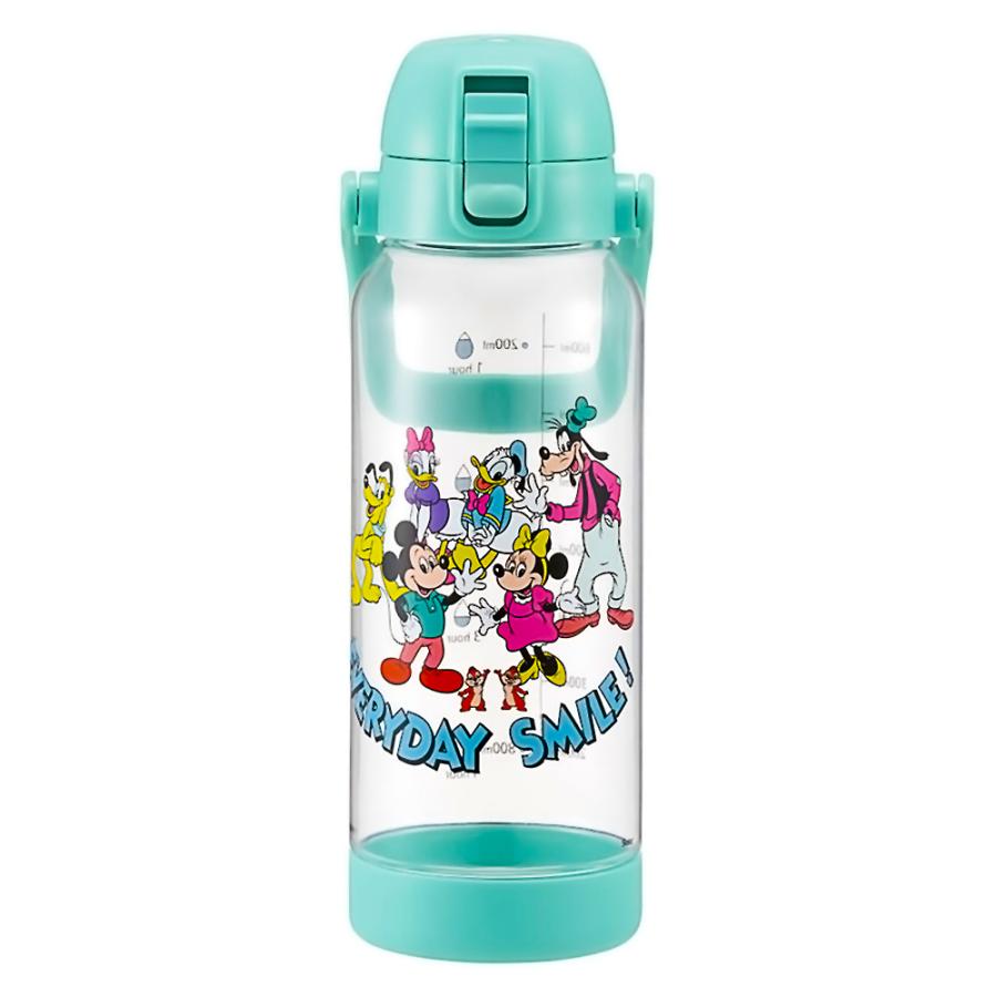 水筒 ミッキーマウス ドリンクマーカーボトル 1L SKATER 直飲み 水分補給 容量1000ml 透明 目盛り キャップロック 底カバー ハンドル付 640490-PDMK10 ◆宅 | スケーター