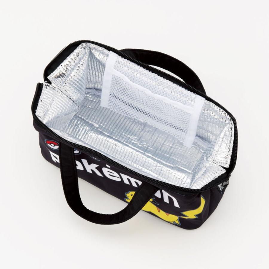 がま口型ランチバッグ ポケットモンスター ピカチュウ SKATER こども 2段タイプ弁当箱 Wファスナー アルミ蒸着素材(内側) 160×220×マチ120mm 644863-KGA1 ◆メ | スケーター | 01