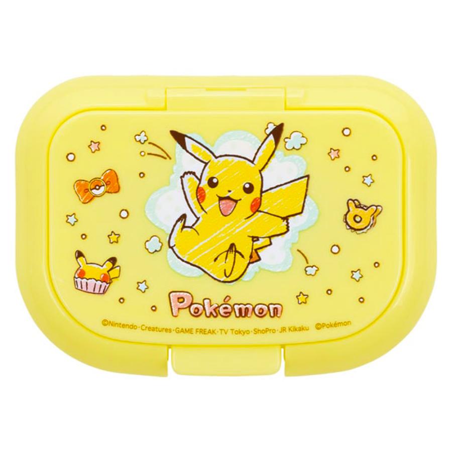 ウェットティッシュ ふた おしり拭き 蓋 ウェットシート用フタ ポケモン ピカチュウ 23 SKATER ワンプッシュ はめ込み式 抗菌 パッキン付 645655-WTL1AG ◆メ | スケーター