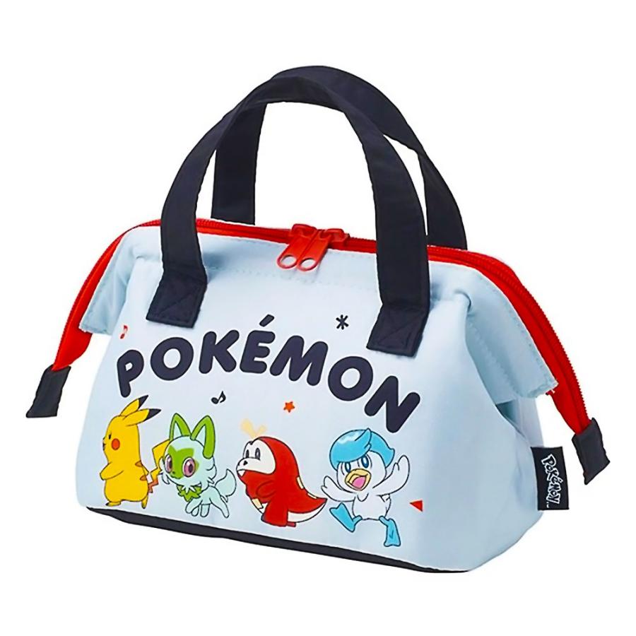 がま口型ランチバッグ 小さめ ポケットモンスター SKATER スケーター 子供 2段タイプ Wファスナー アルミ蒸着素材 サイズ180×115×135mm 652783-KGA0 ◆メ | スケーター