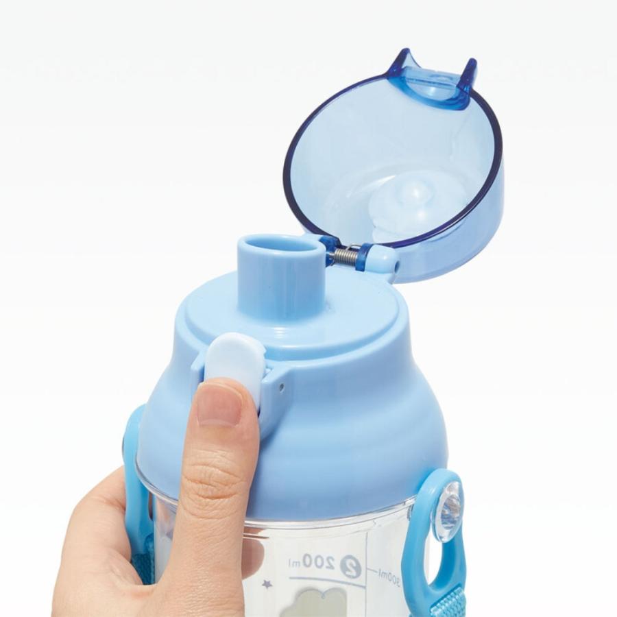 水筒 ドリンクマーカーボトル シナモロール 星空 SKATER  子供 容量480ml 透明 直飲み 食洗機対応 名前シール ショルダーベルト付き 653186-PSB5TRC ◆宅 | スケーター | 01