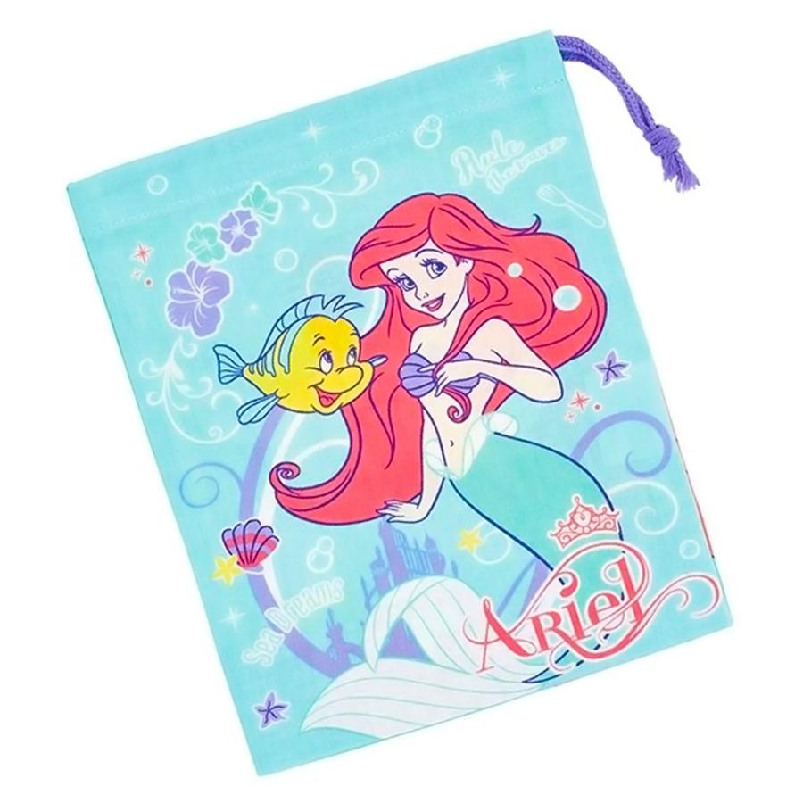 コップ袋 コップ入れ 歯ブラシ入れ 巾着袋 アリエル 24 ディズニー SKATER スケーター 子供 キッズ 女の子 サイズ205×148mm 綿100％ 659171-KB63 ◆メ | スケーター