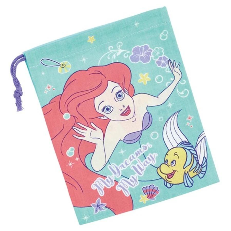 コップ袋 コップ入れ 歯ブラシ入れ 巾着袋 アリエル 24 ディズニー SKATER スケーター 子供 キッズ 女の子 サイズ205×148mm 綿100％ 659171-KB63 ◆メ | スケーター | 01