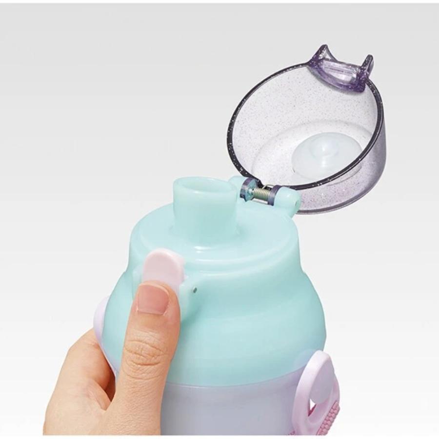 水筒 直飲みプラワンタッチボトル プリンセス 24 ディズニー SKATER 子供 キッズ ワンプッシュ式 容量480ml 食洗機対応 抗菌 超軽量 659898-PSB5SANAG ◆宅 | スケーター | 01