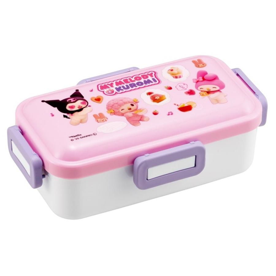 弁当箱 マイメロディ クロミ Netflix柄 ドーム型ふわっと弁当箱 SKATER スケーター 抗菌 容量530ml 4点ロック 食洗機/電子レンジ対応 660955-PFLB6 ◆宅 | スケーター