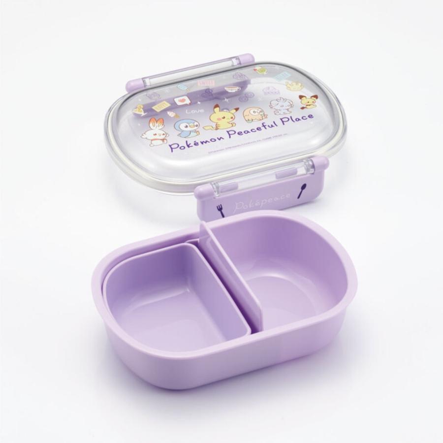 弁当箱 ふわっとフタタイトランチボックス小判 ポケットモンスター ポケピース 24 SKATER 子供 抗菌 容量360ml 食洗機/電子レンジ対応 665080-QAF2BAAG ◆宅 | スケーター | 01