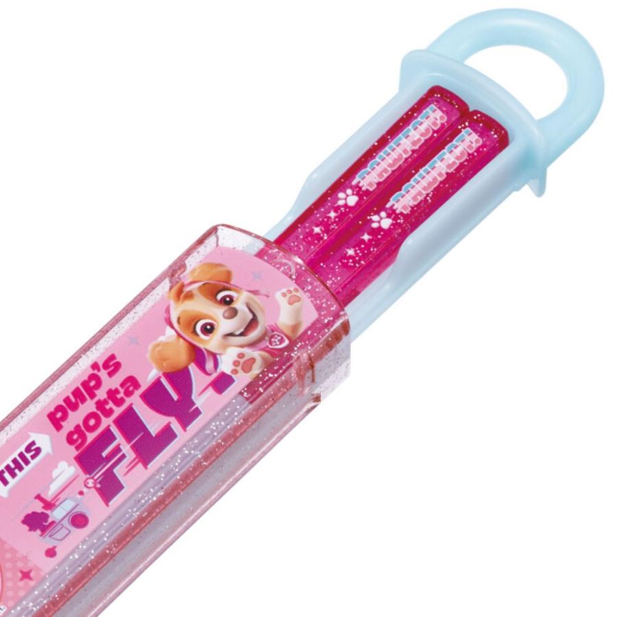 弁当用箸 スライド箸＆箸箱セット パウ・パトロール GIRLS PUPS SKATER キッズ 箸16.5cm スライド式 ストッパー付 名前シール付 665271-ABS2AMAG ◆メ | スケーター | 01