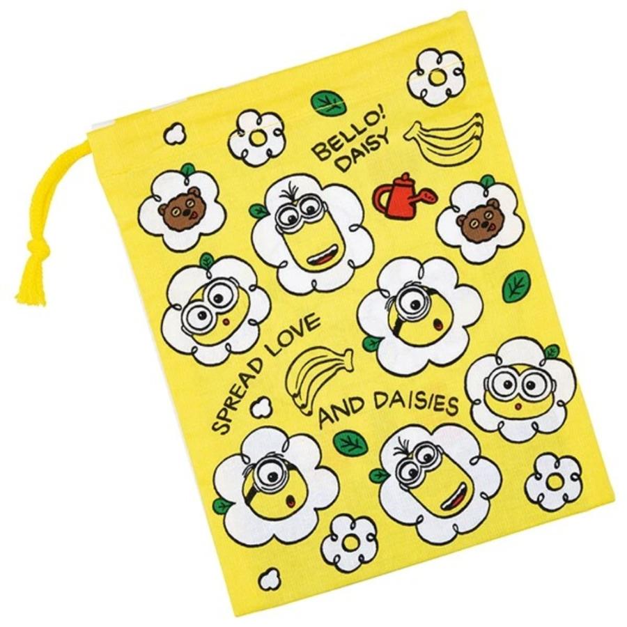 コップ袋 コップ入れ 歯ブラシ入れ 巾着袋 ミニオン minion 24 SKATER スケーター 子供 こども キッズ サイズ205×148mm 綿100％ 665523-KB63 ◆メ | スケーター | 01