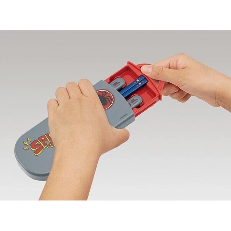 弁当用箸 トリオセット スパイダーマン POP COMICS SKATER 男の子 キッズ 箸16.5cm/スプーン・フォーク13cm スライド式 名前シール付 665899-TACC2AG ◆メ | スケーター | 01