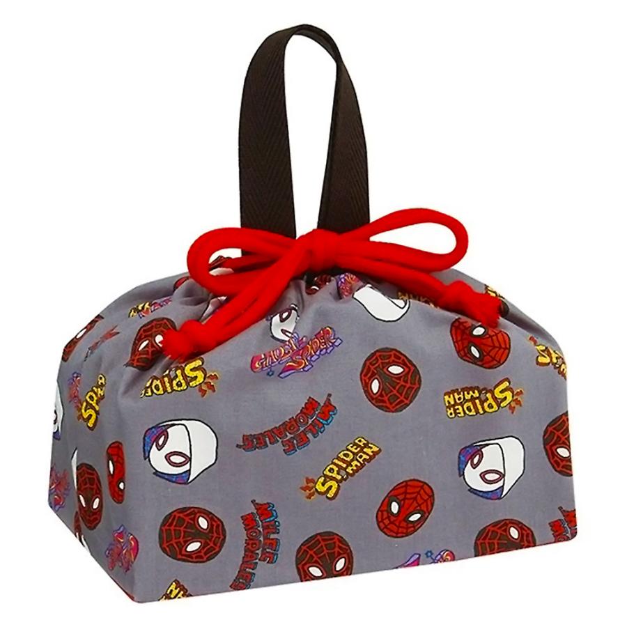 ランチ巾着 お弁当巾着 お弁当袋 スパイダーマン POP COMICS SKATER スケーター 子供 キッズ サイズ290×165×マチ120mm 665950-KB7 ◆メ | スケーター