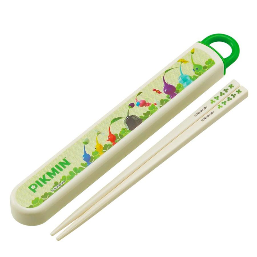 弁当用箸 ピクミン PIKMIN スライド箸＆箸箱セット SKATER スケーター 子供 箸16.5cm スライド式 ストッパー付 名前シール付 675652-ABS2AMAG ◆メ | スケーター