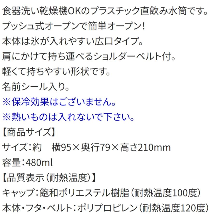 水筒 プリキュア わんだふるぷりきゅあ 直飲みプラワンタッチボトル SKATER 子供 ワンプッシュ式 容量480ml 食洗機対応 抗菌 超軽量 677519-PSB5SANAG ◆宅 | スケーター | 02