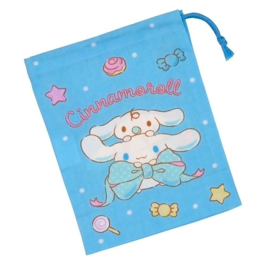 コップ袋 シナモロール ビッグリボン コップ入れ 歯ブラシ入れ 巾着袋 SKATER スケーター 子供 キッズ サイズ205×148mm 綿100％ 686771-KB63 ◆メ | スケーター
