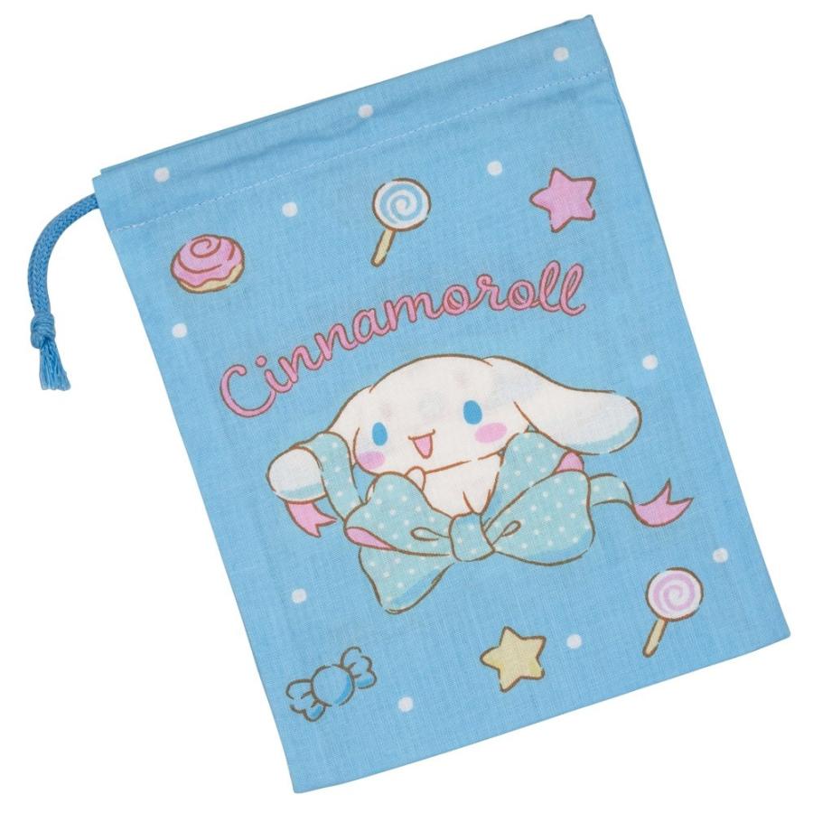 コップ袋 シナモロール ビッグリボン コップ入れ 歯ブラシ入れ 巾着袋 SKATER スケーター 子供 キッズ サイズ205×148mm 綿100％ 686771-KB63 ◆メ | スケーター | 01