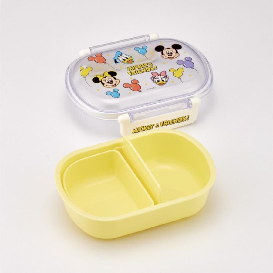 弁当箱 ミッキー＆フレンズ 風船 ふわっとフタタイトランチボックス小判 SKATER  子供 抗菌 容量360ml 食洗機/電子レンジ対応 689512-QAF2BAAG ◆宅 | スケーター | 01