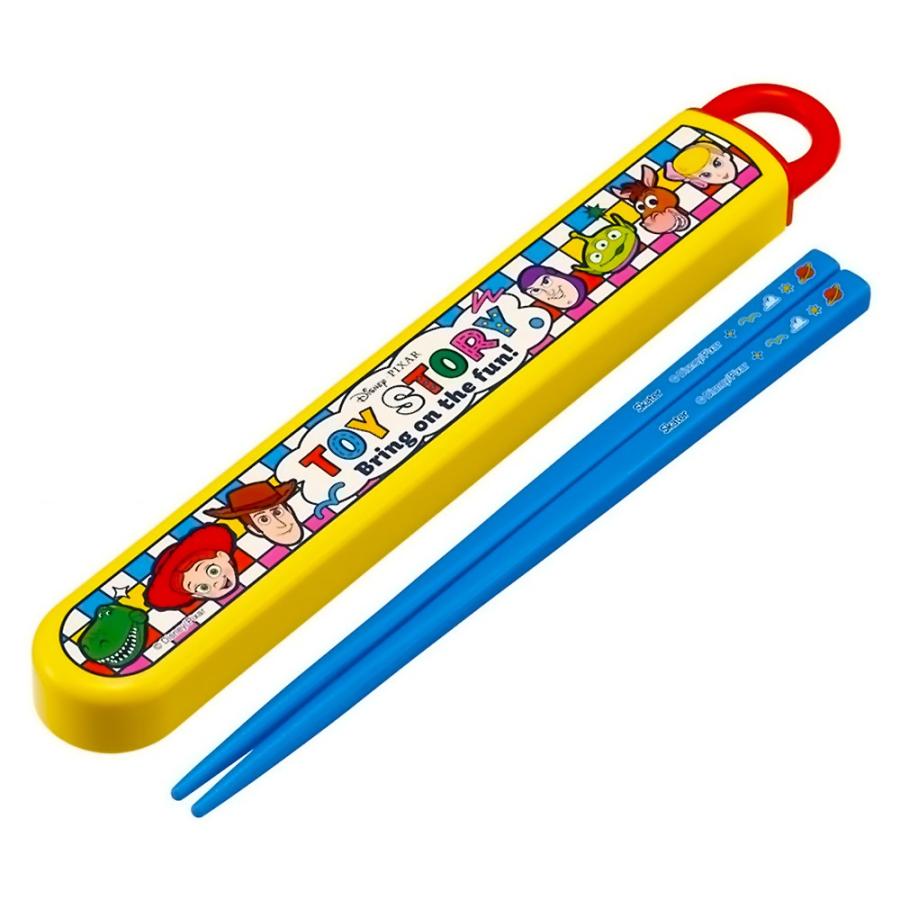 弁当用箸 トイストーリー 25 スライド箸＆箸箱セット SKATER スケーター 子供 箸16.5cm スライド式 ストッパー付 名前シール付 689734-ABS2AMAG ◆メ | スケーター