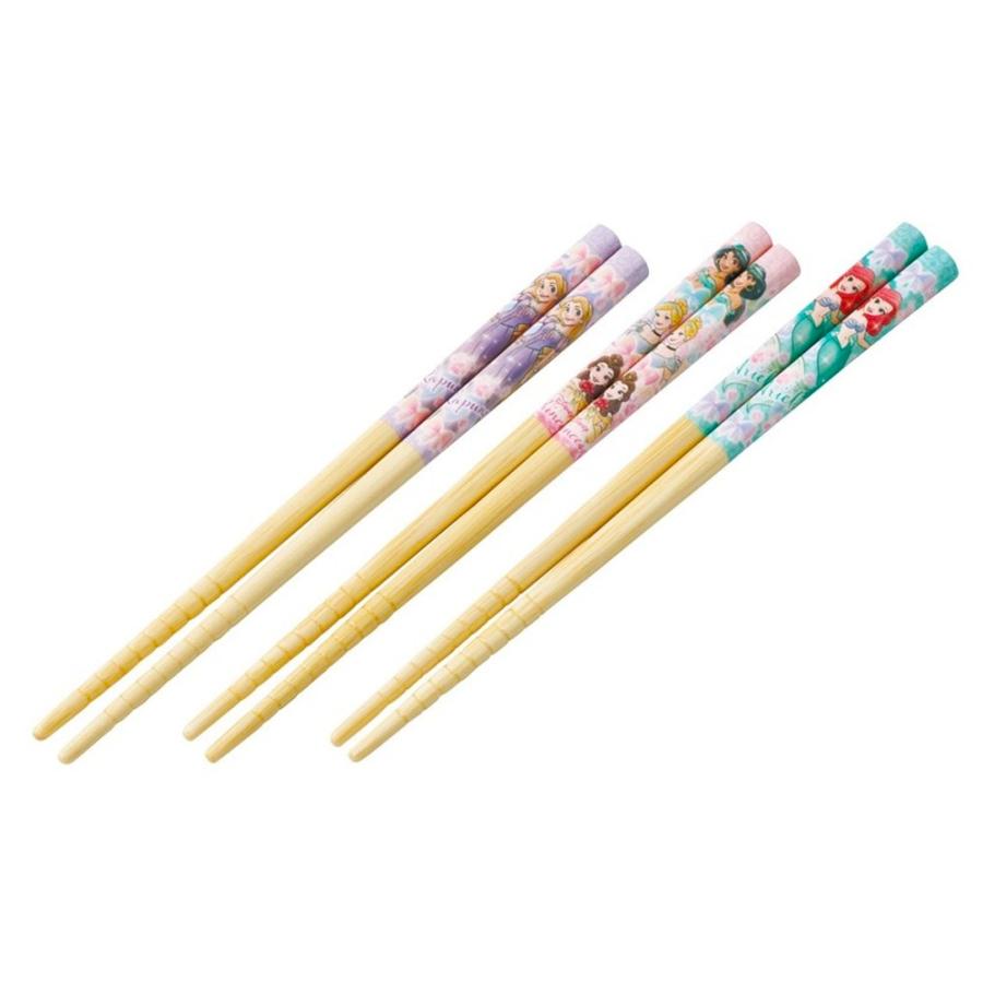 竹箸 3膳セット プリンセス 25 ディズニー 竹安全箸 16.5cm SKATER スケーター 子供 竹製 天然竹 すべり止め加工付き(先端) 3P入り 689901-ANT2T ◆メ | スケーター