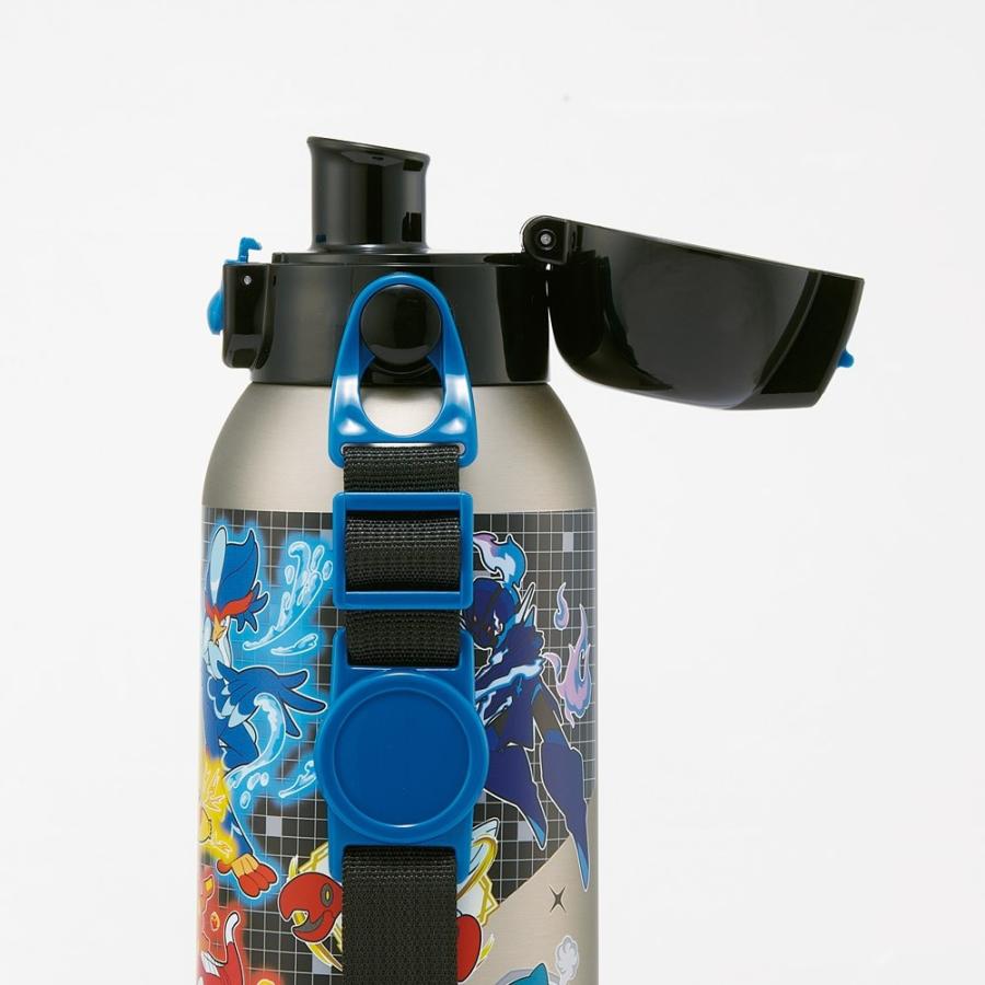 水筒 ポケットモンスター 25 ポケモン ショルダーベルト付ダイレクトステンレスボトル SKATER 保冷 子供 容量600ml 直飲み ワンプッシュ 696428-STCH6 ◆宅 | スケーター | 01