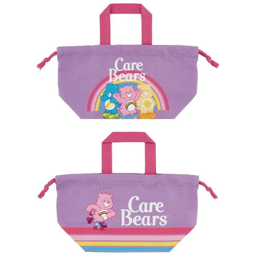 ランチ巾着 Care Bears ケアベア スケート 巾着袋 お弁当巾着 お弁当袋 SKATER スケーター 子供 ポリエステル サイズ290×165×マチ120mm 714726-KB7SN ◆メ | スケーター | 01