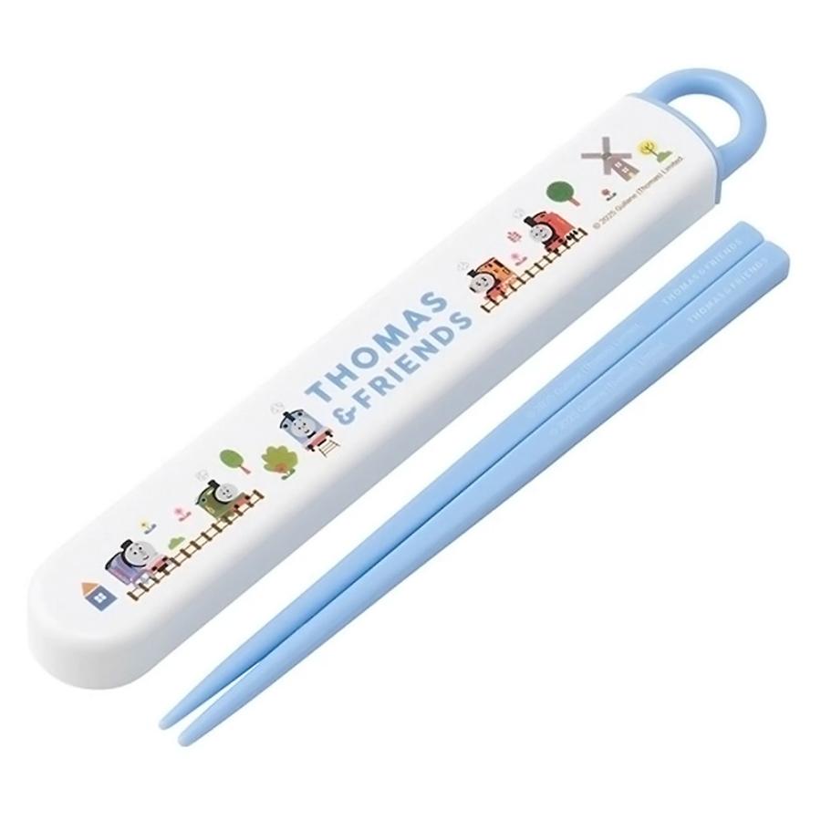 弁当用箸 きかんしゃトーマス つむぱぱ スライド箸＆箸箱セット SKATER スケーター 子供 箸16.5cm スライド式 ストッパー付 名前シール付 715570-ABS2AM ◆メ | スケーター