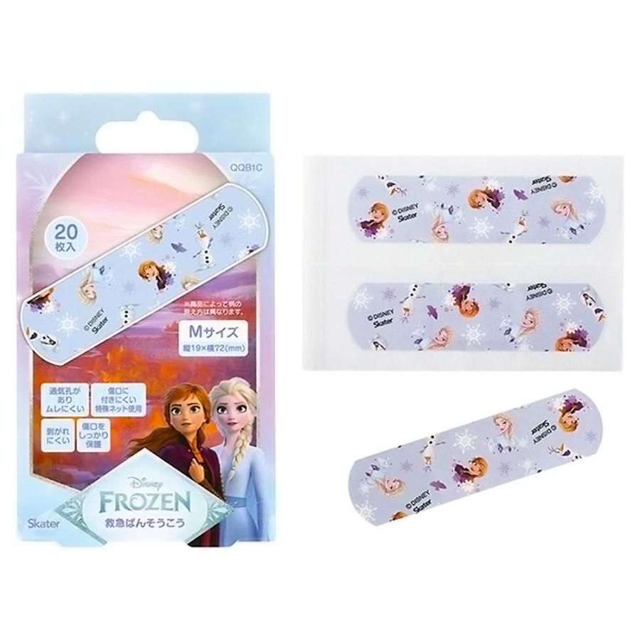 ばんそうこう アナと雪の女王 ディズニー 救急絆創膏 20枚入り SKATER スケーター 子供 可愛い 携帯用 Mサイズ72×19mm 718434-QQB1C ◆メ | スケーター