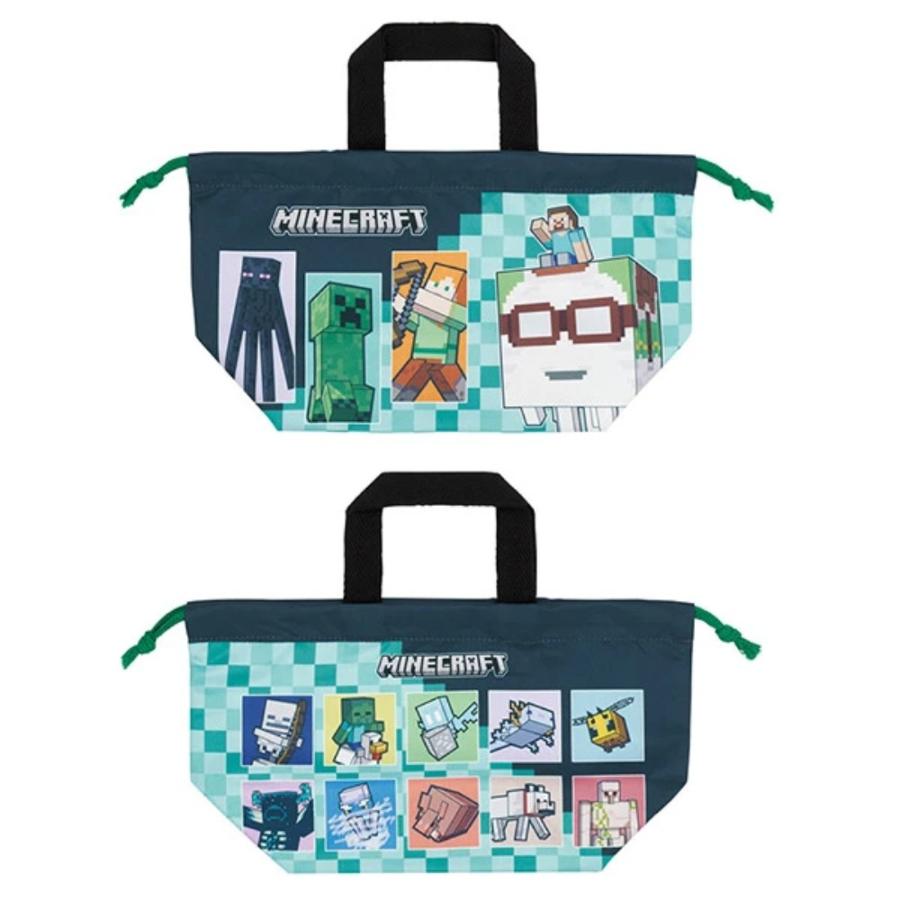 ランチ巾着 Minecraft マインクラフト 26 巾着袋 お弁当巾着 お弁当袋 SKATER 子供 レディース ポリエステル サイズ290×165×マチ120mm 720277-KB7SN ◆メ | スケーター | 01