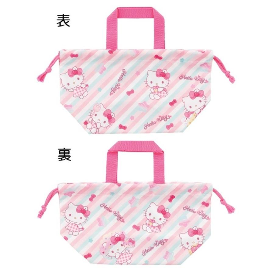 ランチ巾着 ハローキティ Fancy Snacks Sweets 巾着袋 お弁当巾着 お弁当袋 SKATER 子供 ポリエステル サイズ290×165×マチ120mm 720604-KB7SN ◆メ | スケーター | 01