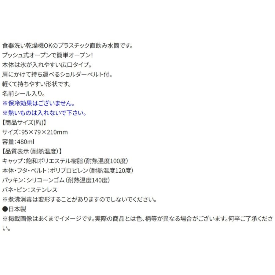 水筒 プリンセス 26 ディズニー 直飲みプラワンタッチボトル SKATER 子供 キッズ ワンプッシュ式 容量480ml 食洗機対応 抗菌 超軽量 721779-PSB5SAN ◆宅 | スケーター | 03