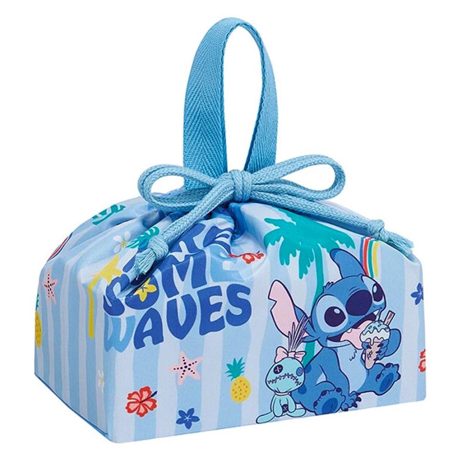 ランチ巾着 スティッチ 26 ディズニー 巾着袋 お弁当巾着 お弁当袋 SKATER 子供 レディース ポリエステル サイズ290×165×マチ120mm 722172-KB7SN ◆メ | スケーター